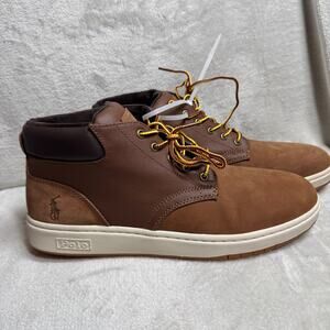 Polo Ralph Lauren Shrunken Nubuck Sneaker Boots in tan men’s size 8 Polo Ralph Lauren | Shoes | Polo Ralph Lauren Boot Men 15us  main image 2